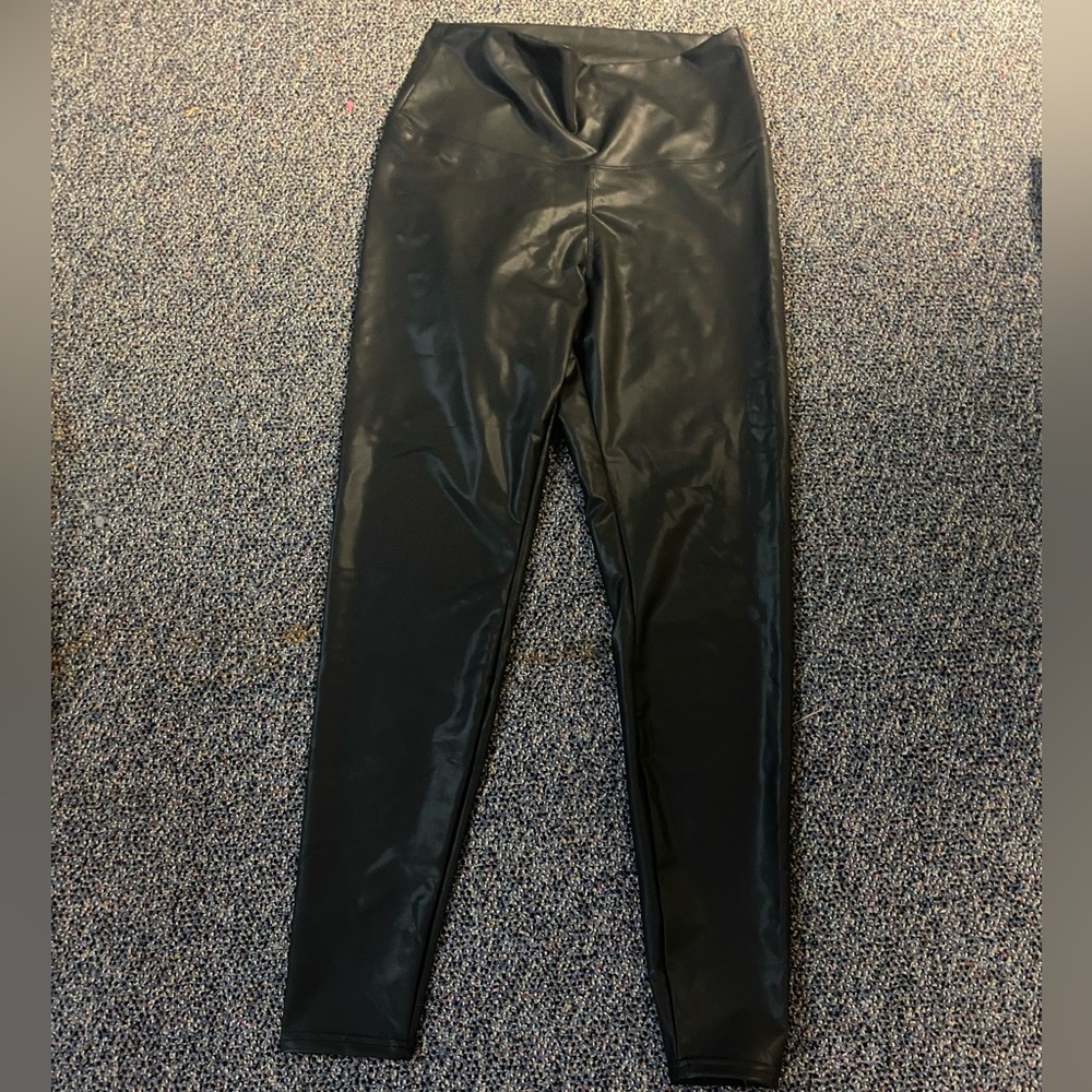 Faux leather leggings